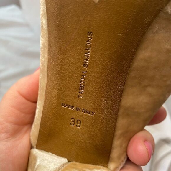 New with box Tabitha Simmons blush velvet peep toe heels size 37 6.5 AND 39 8.5 - Picture 13 of 14